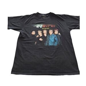 NSYNC Bye Bye Bye Adult Band T Shirt Size L Retro 90s Y2K Boy Band